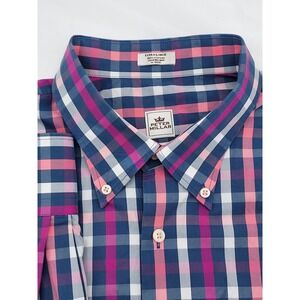 Peter Millar XL Plaid Button Down Shirt Weekender Wash Extra Large Mens
